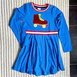 Sun Moon Kids cotton dress with flip sequins, Girls size 8-10, NWT